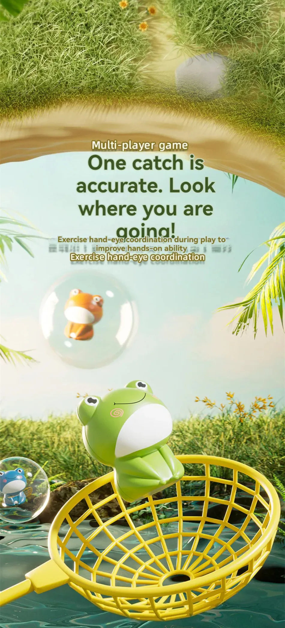 Duck Jumping Board Game Crazy Kid Montessori Launch Duck Frog Toys for Boys and Girls Focus Training Family Game Birthday Gift