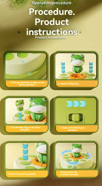 Duck Jumping Board Game Crazy Kid Montessori Launch Duck Frog Toys for Boys and Girls Focus Training Family Game Birthday Gift