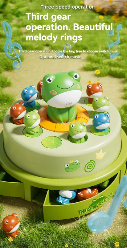 Duck Jumping Board Game Crazy Kid Montessori Launch Duck Frog Toys for Boys and Girls Focus Training Family Game Birthday Gift