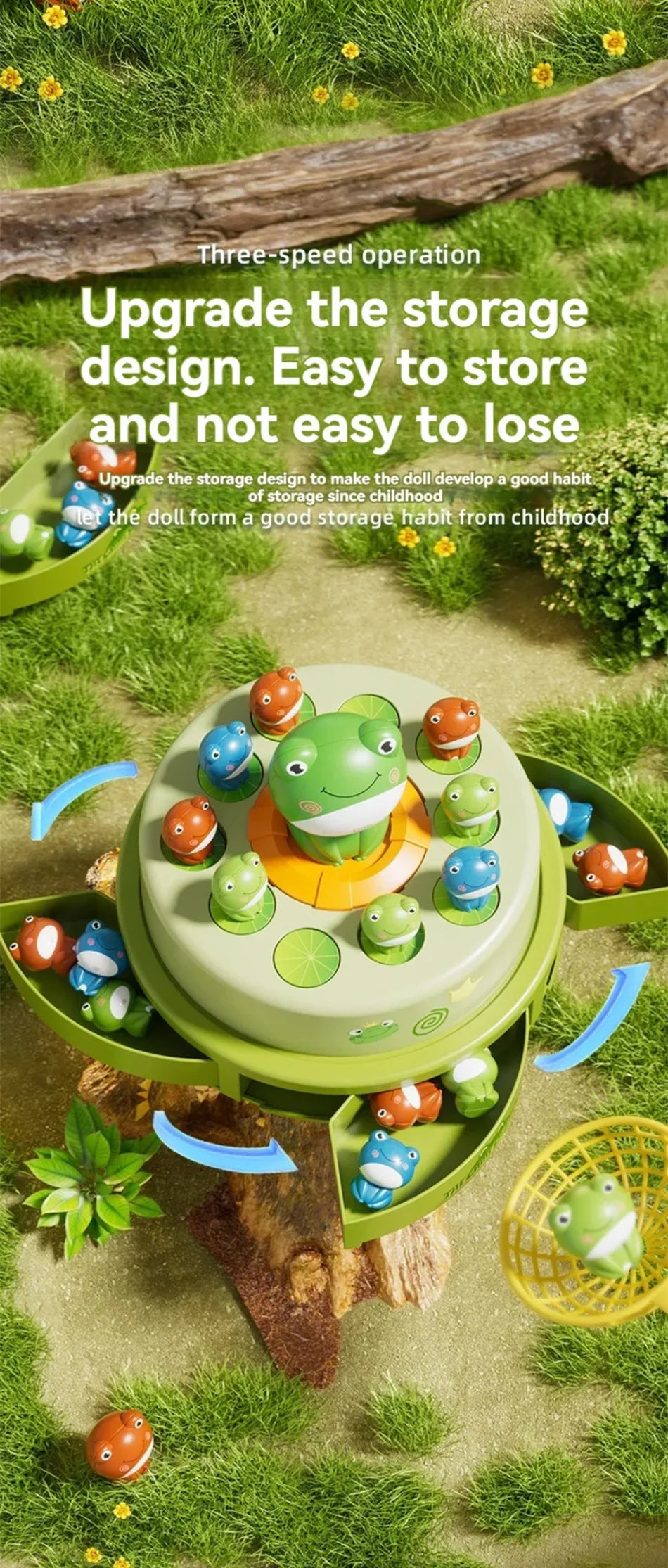 Duck Jumping Board Game Crazy Kid Montessori Launch Duck Frog Toys for Boys and Girls Focus Training Family Game Birthday Gift