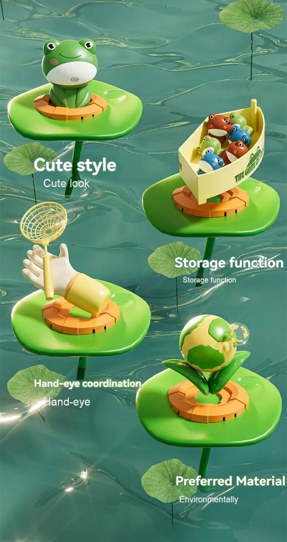 Duck Jumping Board Game Crazy Kid Montessori Launch Duck Frog Toys for Boys and Girls Focus Training Family Game Birthday Gift